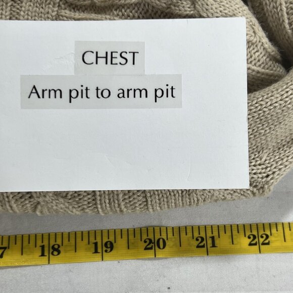 Womans XL Vintage Fur Jacket Cable Knit Sweater Fox Fur Trim by Alberto Makali - Picture 9 of 12